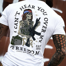 Load image into Gallery viewer, I Can't Hear You Over My Freedom AR Guitar Men's T-Shirt