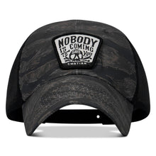 Load image into Gallery viewer, Nobody Is Coming To Save You Skull Patch Ripstop Snapback