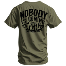 Load image into Gallery viewer, Nobody Is Coming To Save You Skull Men's T-Shirt