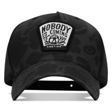 Load image into Gallery viewer, Nobody Is Coming To Save You Skull Patch Snapback Hat