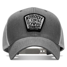 Load image into Gallery viewer, Nobody Is Coming To Save You Skull Patch Snapback Hat