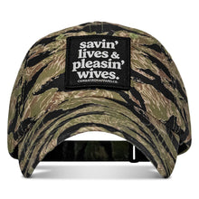 Load image into Gallery viewer, Ripstop Savin' Lives &amp; Pleasin' Wives Low Pro Snapback