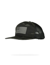 Load image into Gallery viewer, STMC® Black Ripstop Flag Hat