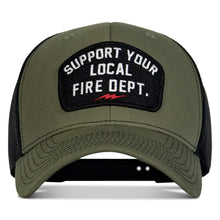 Load image into Gallery viewer, Support Your Local Fire Dept. Patch Snapback Hat