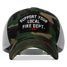 Load image into Gallery viewer, Support Your Local Fire Dept. Patch Snapback Hat
