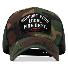 Load image into Gallery viewer, Support Your Local Fire Dept. Patch Snapback Hat