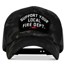 Load image into Gallery viewer, Support Your Local Fire Dept. Patch Snapback Hat