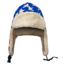 Load image into Gallery viewer, US Flag Wool Insulated Knitted Trapper Hat