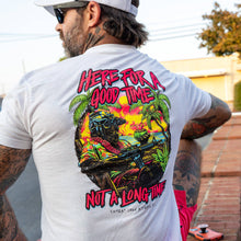 Load image into Gallery viewer, Here For A Good Time. Not A Long Time. Retro Summer Edition Men's T-Shirt