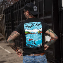 Load image into Gallery viewer, Spread'n Hips, Rippin' Lips Fishing Club Men's T-Shirt