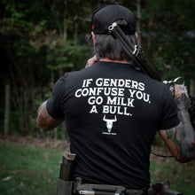 Load image into Gallery viewer, If Genders Confuse You, Go Milk a Bull Men's T-Shirt
