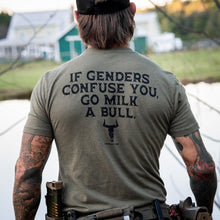 Load image into Gallery viewer, If Genders Confuse You, Go Milk a Bull Men's T-Shirt