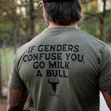 Load image into Gallery viewer, If Genders Confuse You, Go Milk a Bull Men's T-Shirt