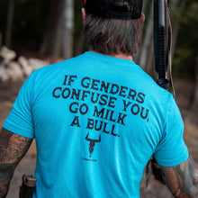 Load image into Gallery viewer, If Genders Confuse You, Go Milk a Bull Men's T-Shirt
