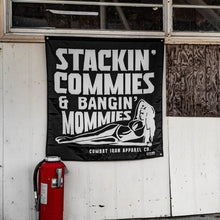 Load image into Gallery viewer, Stackin' Commies &amp; Bangin' Mommies 3'x3' Flag