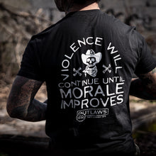 Load image into Gallery viewer, Violence Will Continue Until Morale Improves Men's T-Shirt