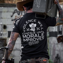 Load image into Gallery viewer, Violence Will Continue Until Morale Improves Men's T-Shirt