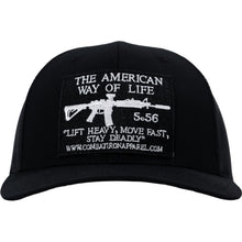 Load image into Gallery viewer, American Way Of Life 5.56 Black Patch Edition Mid-Profile Mesh Snapback