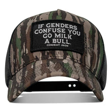 Load image into Gallery viewer, If Genders Confuse You, Go Milk A Bull Patch Snapback Hat