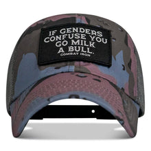 Load image into Gallery viewer, If Genders Confuse You Go Milk A Bull Patch Ripstop Hat