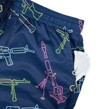 Load image into Gallery viewer, Swim Trunks - Neon Lights &amp; Gun Fights