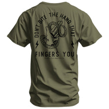 Load image into Gallery viewer, Don't Bite The Hand That Fingers You Men's T-Shirt