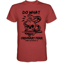 Load image into Gallery viewer, DO WHAT ORDINARY FEAR Snake &amp; Skull Men's T-shirt