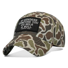 Load image into Gallery viewer, If Genders Confuse You Go Milk A Bull Patch Ripstop Hat