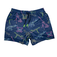Load image into Gallery viewer, Swim Trunks - Neon Lights &amp; Gun Fights