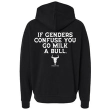 Load image into Gallery viewer, If Genders Confuse You, Go Milk a Bull Men's Hoodie
