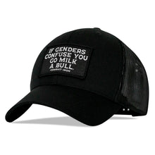 Load image into Gallery viewer, If Genders Confuse You, Go Milk A Bull Patch Snapback Hat