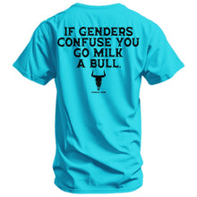 Load image into Gallery viewer, If Genders Confuse You, Go Milk a Bull Men's T-Shirt