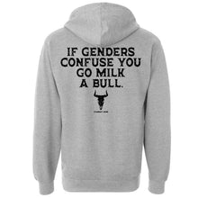Load image into Gallery viewer, If Genders Confuse You, Go Milk a Bull Men's Hoodie