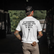 Load image into Gallery viewer, If Genders Confuse You, Go Milk a Bull Men's T-Shirt