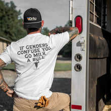 Load image into Gallery viewer, If Genders Confuse You, Go Milk a Bull Men's T-Shirt