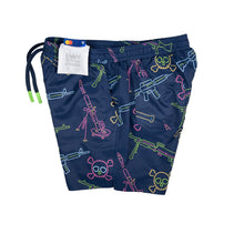Load image into Gallery viewer, Swim Trunks - Neon Lights &amp; Gun Fights