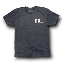 Load image into Gallery viewer, DA "DEATH COMES" TEE (HEATHER METAL)
