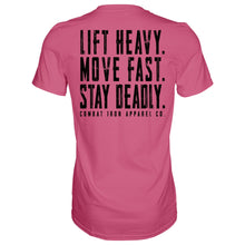 Load image into Gallery viewer, Original Motto: Lift Heavy. Move Fast. Stay Deadly. Men's T-Shirt