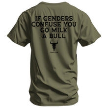 Load image into Gallery viewer, If Genders Confuse You, Go Milk a Bull Men's T-Shirt