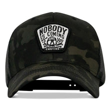 Load image into Gallery viewer, Nobody Is Coming To Save You Skull Patch Snapback Hat