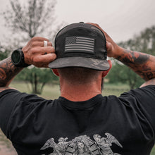 Load image into Gallery viewer, STMC® Black Ripstop Flag Hat