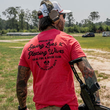 Load image into Gallery viewer, Saving Lives &amp; Pleasing Wives Fire &amp; Rescue Club Men's T-Shirt