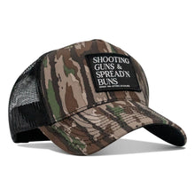 Load image into Gallery viewer, Shooting Guns &amp; Spread'n Buns Patch Snapback Hat