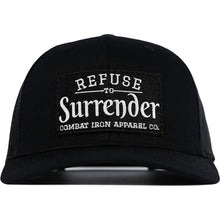 Load image into Gallery viewer, Refuse To Surrender B/W Patch Snapback Hat