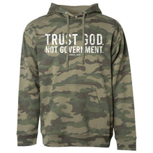 Load image into Gallery viewer, Trust God. Not Government. Men's Hoodie