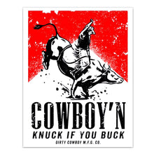 Load image into Gallery viewer, Cowboy'n Knuck If You Buck Rodeo Decal
