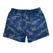 Load image into Gallery viewer, Swim Trunks - Neon Lights &amp; Gun Fights