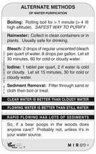 Load image into Gallery viewer, Water Purification Reference Card